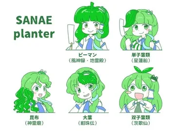 kochiya sanae (legacy of lunatic kingdom, mountain of faith, ten desires, touhou, undefined fantastic object, wild and horned hermit) by itatatata
