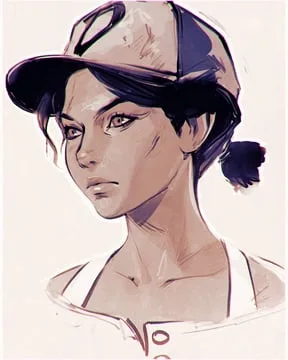 clementine (the walking dead (game)) by ilya kuvshinov