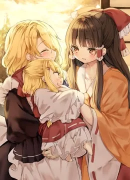 hakurei reimu, kirisame marisa (touhou) by piyokichi