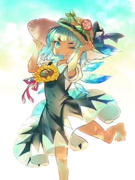 cirno, tanned cirno (hidden star in four seasons, touhou) by zounose