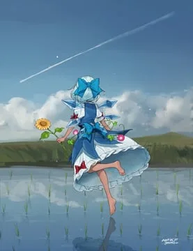 cirno, tanned cirno (touhou) by gotoh (nekocat)