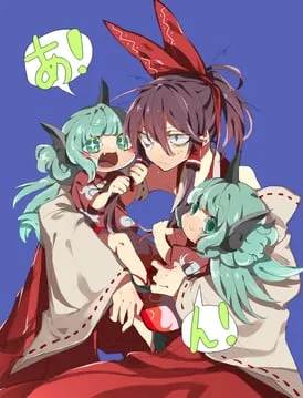 hakurei reimu, komano aunn (touhou) by fuuga (perv rsity)