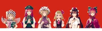 clownpiece, hong meiling, rumia, sekibanki, shameimaru aya, yakumo yukari (touhou) by zounose