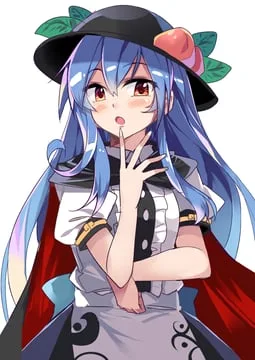 hinanawi tenshi (touhou) by e.o.