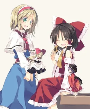 alice margatroid, hakurei reimu, shanghai doll, sukuna shinmyoumaru (touhou) by satou kibi