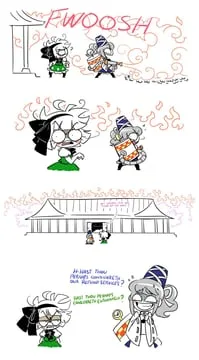 konpaku youmu, mononobe no futo (crash bandicoot (series), touhou) by peachems (gemu)