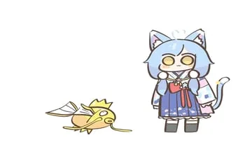 magikarp, yukihana lamy (hololive, pokemon) by reiruka