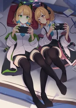 midori, momoi (blue archive) by mizu (lzzrwi603)